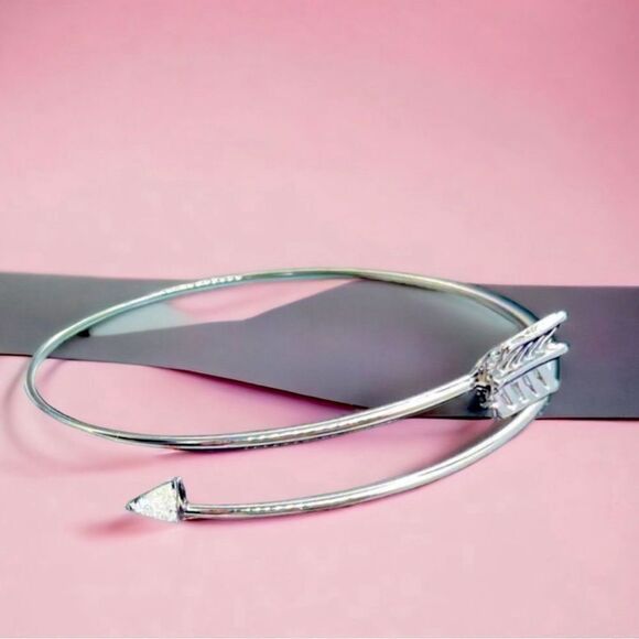 SXY l Custom Set l New Silver w/ Rhinestone Accents l Cuff, Bracelet & Necklace - Picture 5 of 9